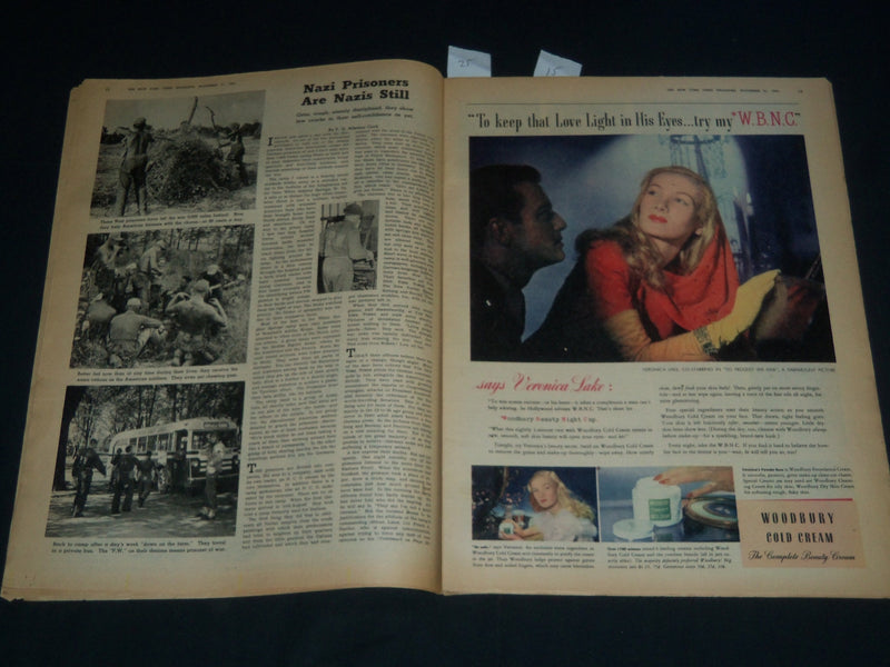 1943 NOVEMBER 21 NEW YORK TIMES MAGAZINE SECTION - ROAD TO ROME - NP 3766