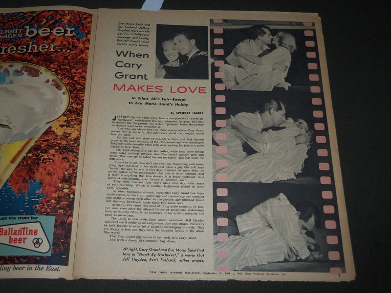 1959 SEPT NEW YORK MIRROR MAGAZINE SECTION - CARROLL BAKER COVER - J 2950