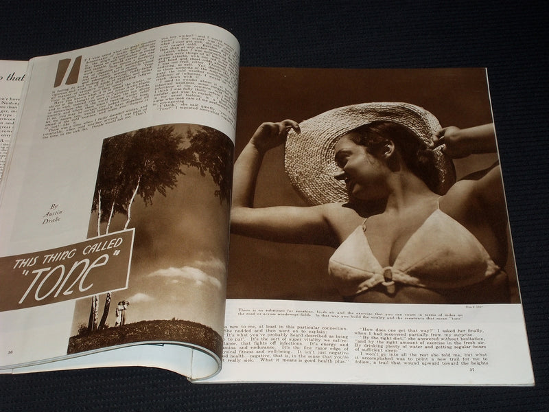 1936 OCTOBER PHYSICAL CULTURE MAGAZINE NICE EXERCISE WORKOUT ISSUE - E 3740