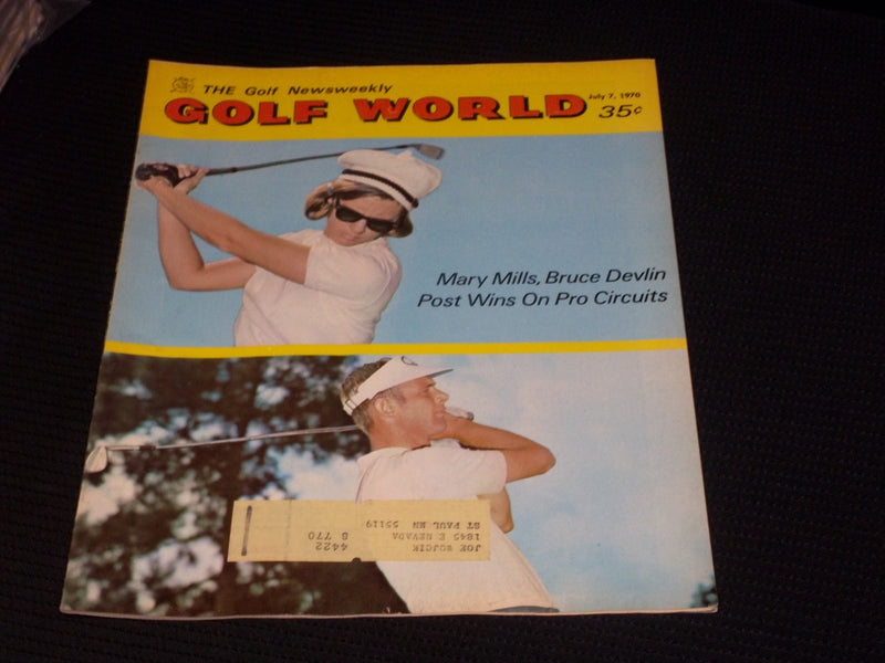1970 JULY 7 GOLF WORLD MAGAZINE - MARY MILLS BRUCE DEVLIN FRONT COVER - E 6461