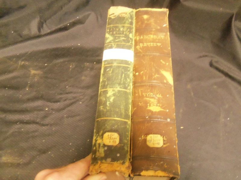 1877 SATURDAY REVIEW 2 BOUND VOLUMES - COMPLETE YR- PUBLISHED IN LONDON - R 1074