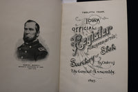 1897 IOWA OFFICIAL REGISTER - HARDCOVER BOOK - K 1770