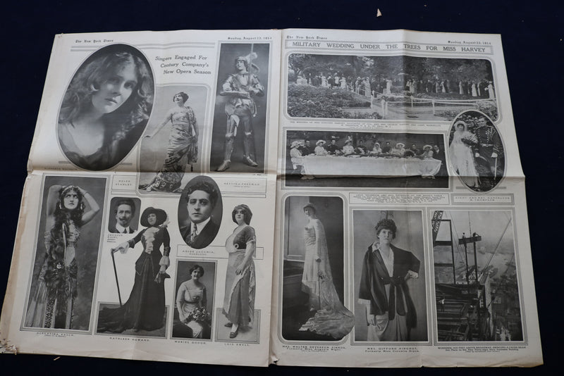 1914 AUGUST 23 NEW YORK TIMES PICTURE SECTION - BELGIAN BATTLE FLAGS - NP 8881