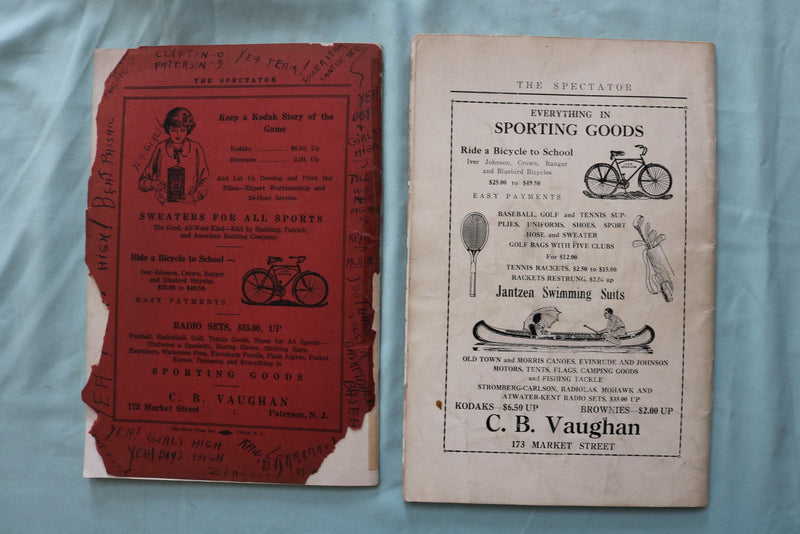 1911-1925 PATTERSON, NJ HIGH SCHOOL - SPECTATOR MAGAZINES - LOT OF 8 - K 3349