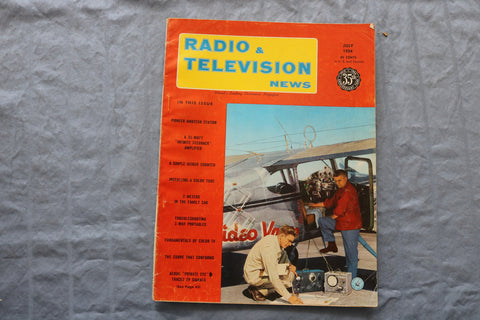 1954 JULY RADIO & TELEVISION NEWS MAGAZINE - PIONEER AMATEUR COVER - ST 1005M