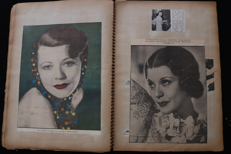 1930'S MOVIE STARS SCRAPBOOK - PAUL MUNI - JAMES CAGNEY - ERROL FLYNN - E 24939