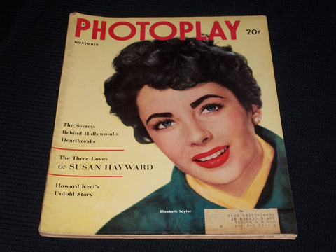 1952 NOVEMBER PHOTOPLAY MAGAZINE - ELIZABETH TAYLOR FRONT COVER - E 1903