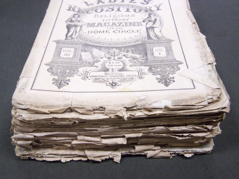 1867 LADIES' REPOSITORY LITERATURE & RELIGION MAGAZINE LOT OF 10 - WR 241H