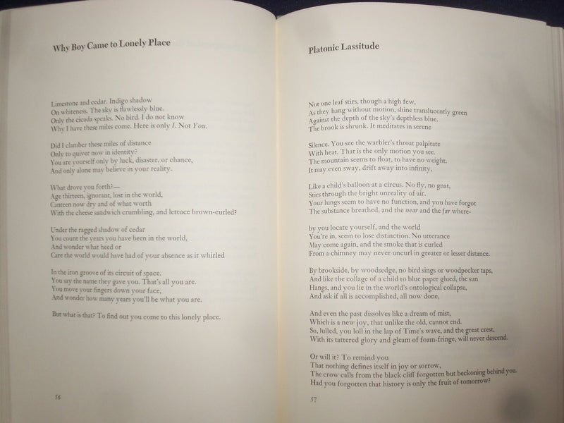 1985 NEW AND SELECTED POEMS HARDCOVER BOOK- R. WARREN - SIGNED 1ST ED. - KD 8976