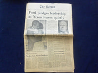 1973 AUGUST 9 THE BERGEN RECORD NEWSPAPER - NIXON LEAVES QUIETLY - NP 6460