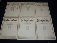 1923-1924 THE INDEPENDENT WEEKLY MAGAZINE LOT OF 35 - ARTICLES & ADS - WR 707