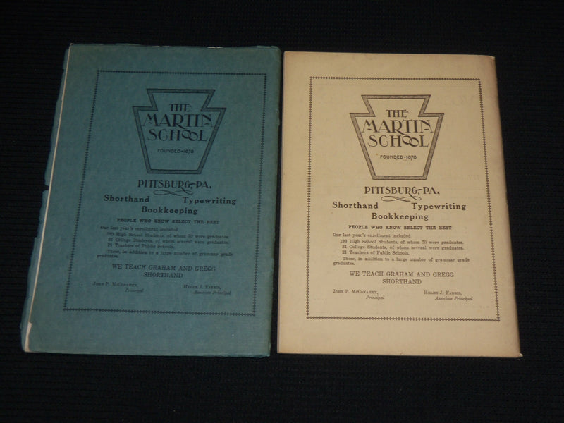 1915 NOVEMBER & CHRISTMAS HIGH SCHOOL JOURNAL LOT OF 2 - PITTSBURGH - J 6950