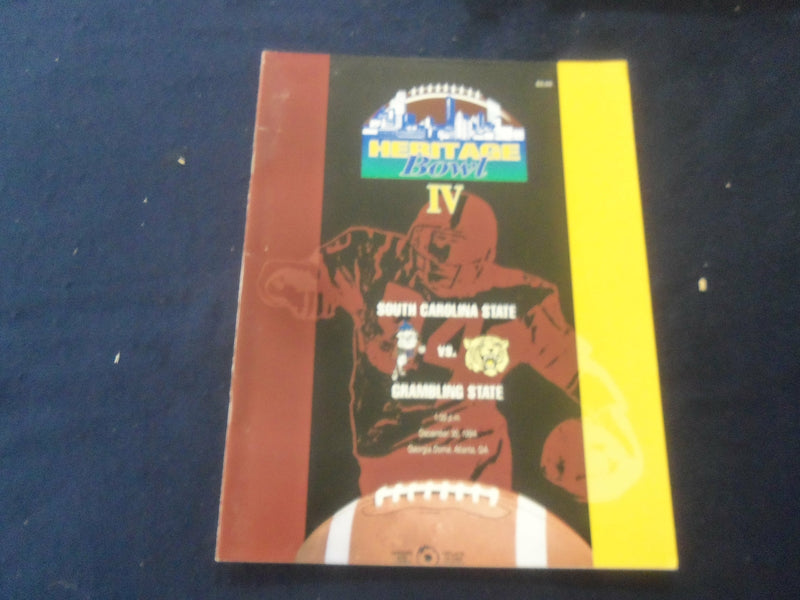 1994 DEC 30 HERITAGE BOWL PROGRAM - SO. CAROLINA ST VS GRAMBLING STATE - ST 602N