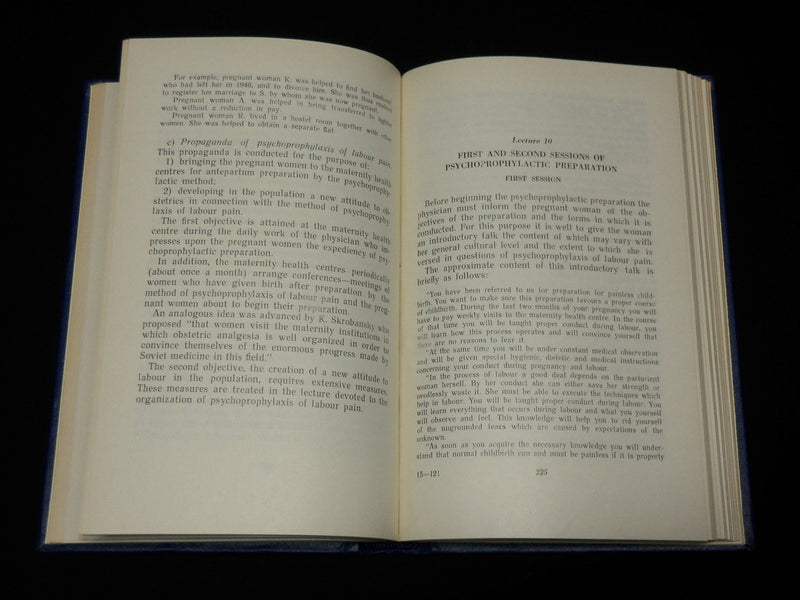 1960 PAINLESS CHILDBIRTH THROUGH PSYCHOPROPHYLAXIS HARDCOVER BOOK - KD 6453
