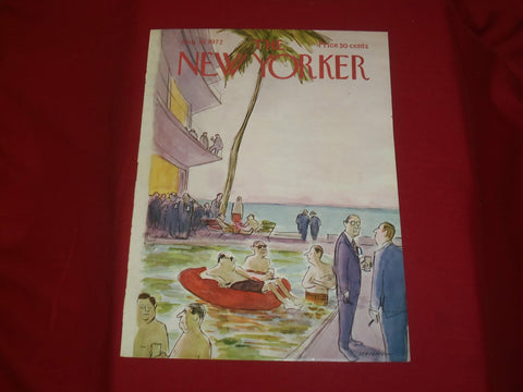 1972 AUGUST 19 NEW YORKER MAGAZINE FRONT COVER ONLY - GREAT ART FOR FRAMING