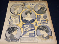 1907 THE BOSTON HERALD SUNDAY WOMAN'S MAGAZINE SECTIONS LOT OF 8 - UP 95
