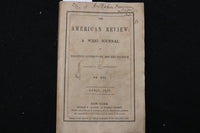 1846 APRIL THE AMERICAN REVIEW - A WHIG JOURNAL - TYPEE - MELVILLE - K 2395