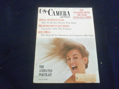 1968 APRIL U.S CAMERA AND TRAVEL MAGAZINE - NEW ENLARGING METER - SP 4714C