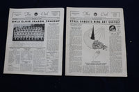 1949-1954 THE OWL NEWSPAPER - WESTMINSTER (MD) HIGH SCHOOL - LOT OF 48 - NP 8905