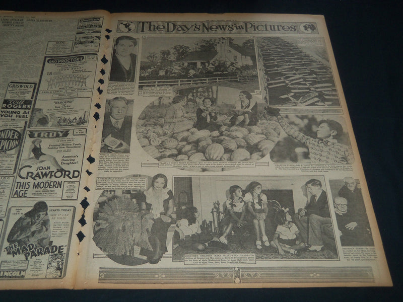 1931 OCT 14 THE TROY RECORD NEWSPAPER -LONG, CYR IN TUSSLE FOR CONTROL - NT 7509