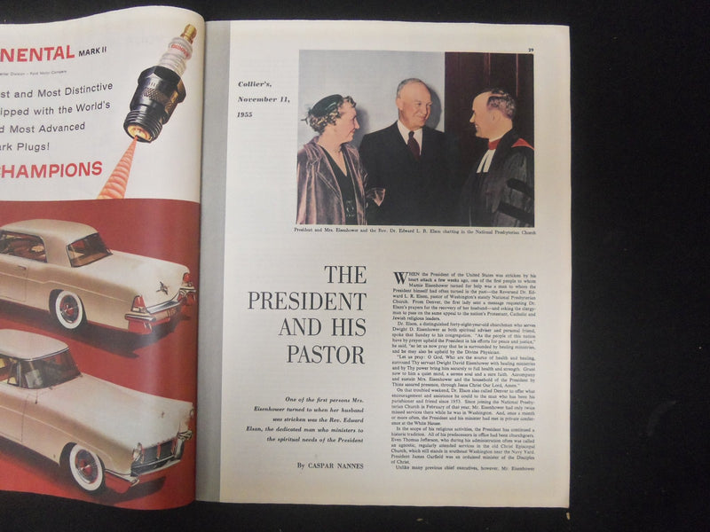 1955 NOVEMBER 11 COLLIER'S MAGAZINE - EISENHOWER COVER - ST 4535