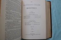 1877-1890 PENNSYLVANIA COLLEGE MONTHLY BOUND VOLUMES - LOT OF 7 - KD 9561