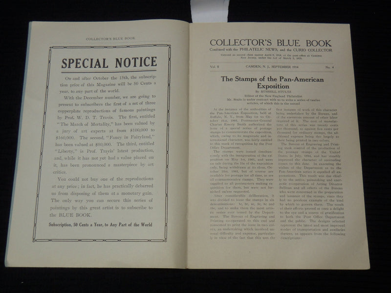 1914 SEPTEMBER COLELCTIONS BLUE BOOK - MAGAZINE FOR COLLCETORS - K 2618