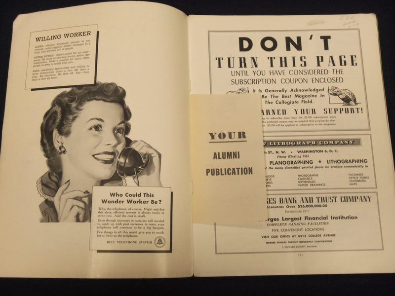 1947-1950 UNIVERSITY OF MARYLAND ALUMNI MAGAZINE LOT OF 7 ISSUES - ADS - O 1890