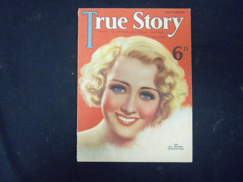 1934 SEPTEMBER TRUE STORY MAGAZINE - JOAN BLONDELL COVER - ST 4244