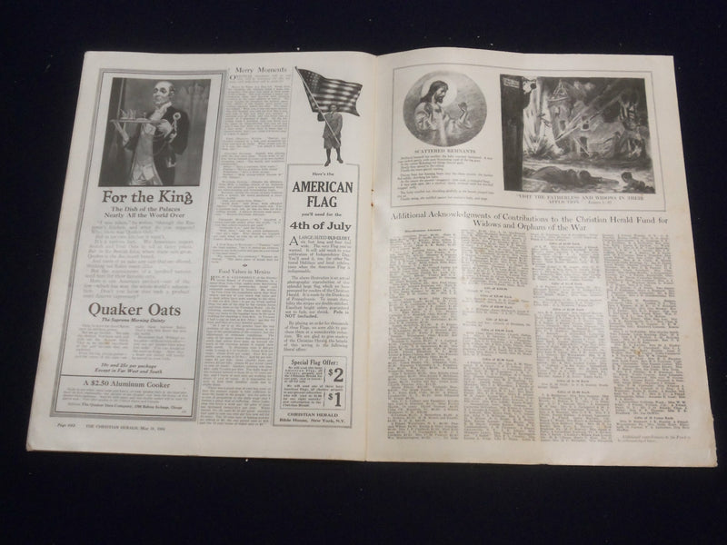 1916 MAY 31 CHRISTIAN HERALD MAGAZINE - PAINTING 'THE FIRST BIRTHDAY' - ST 6584