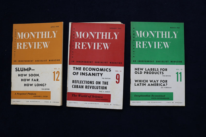 1959-1966 MONTHLY REVIEW, AN INDEPENDENT SOCIALIST MAGAZINE - LOT OF 10 - O 3609