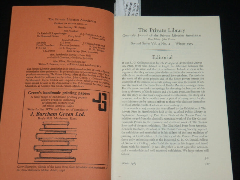 1969 WINTER THE PRIVATE LIBRARY SECOND SERIES VOLUME 2 NO. 4 - J 6514