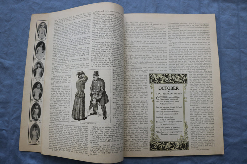1908 OCTOBER THE MOTHER'S MAGAZINE - GREAT ILLUSTRATIONS & STORIES - ST 1000G