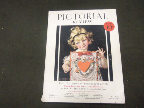 1928 FEBRUARY PICTORIAL REVIEW MAGAZINE - GREAT ILLUSTRATIONS & ADS -ST 808