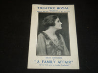 1921 A FAMILY AFFAIR THEATRE ROYAL MANCHESTER PROGRAM - AILSA GRAHAME - J 5387