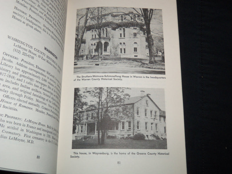 1976 PENNSYLVANIA DIRECTORY OF HISTORICAL ORGANIZATIONS - BROW - MILLER - J 8961