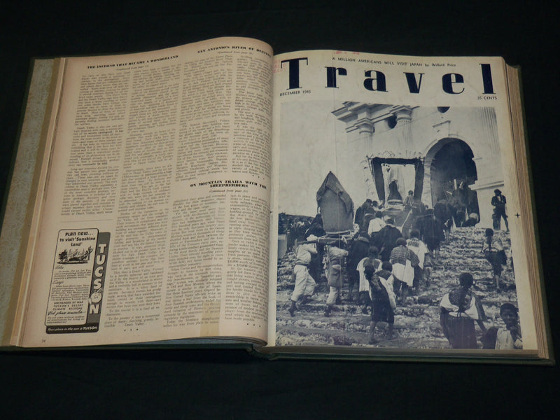 1945 NOV-1946 OCT TRAVEL MAGAZINE BOUND VOLUME - GREAT COVERS - KD 5987