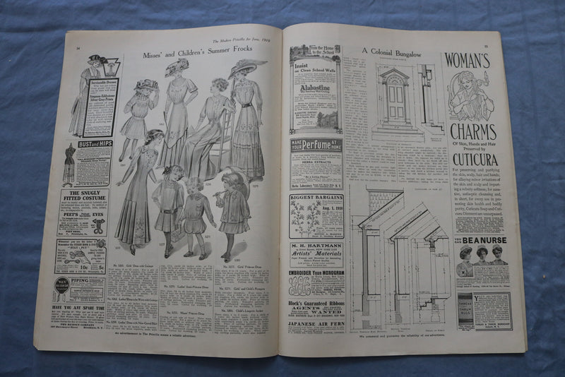 1910 JUNE THE MODERN PRISCILLA MAGAZINE -ILLUSTRATIONS, STORIES & ADS - SP 4782B
