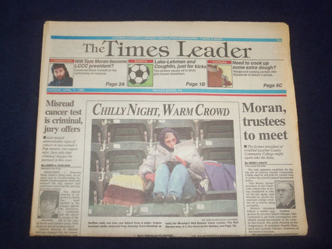 1995 APRIL 11 WILKES-BARRE TIMES LEADER -TOM MORAN AND TRUSTEES TO MEET- NP 8127