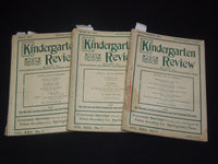1911-1912 KINDERGARTEN REVIEW MAGAZINES LOT OF 3 - SPRINGFIELD MASS. - K 2166