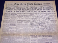 1945 FEB 4 NEW YORK TIMES - RUSSIANS CLOSE ON FRANKFORT AND KUESTRIN - NT 526