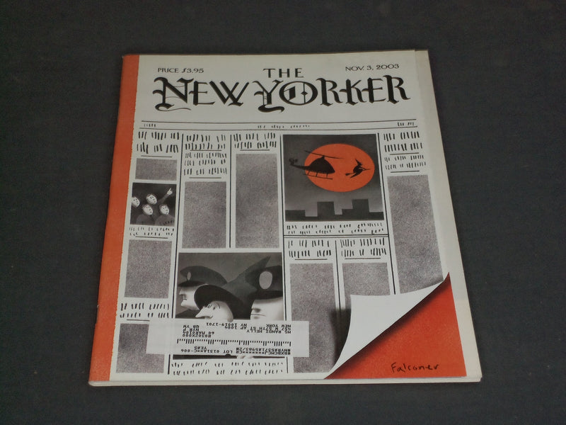 2003 NOVEMBER 3 THE NEW YORKER MAGAZINE - ILLUSTRATED COVER - NY 1990