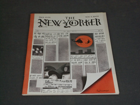 2003 NOVEMBER 3 THE NEW YORKER MAGAZINE - ILLUSTRATED COVER - NY 1990