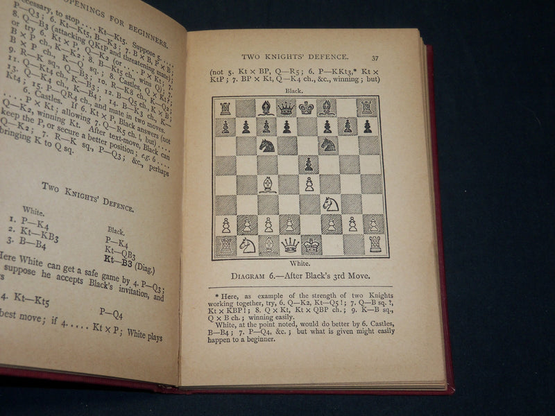 1912 CHESS OPENINGS FOR BEGINNERS BY REV. E. E. CUNNINGTON - KD 2755F