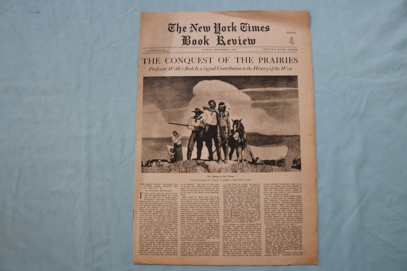1931 SEP 6 NEW YORK TIMES BOOK REVIEW SECTION -CONQUEST OF THE PRAIRIES- NP 9159