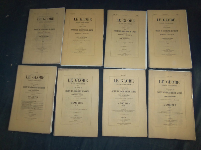 1880-1899 LE GLOBE JOURNAL GEOGRAPHIQUE-BULLETIN & MEMOIRES LOT OF 50 - WR 688B