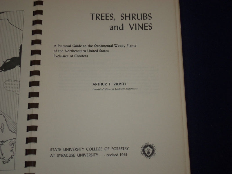 1961 TREES SHRUBS & VINES BOOK BY ARTHUR T. VIERTEL - ILLUSTRATIONS - KD 2501