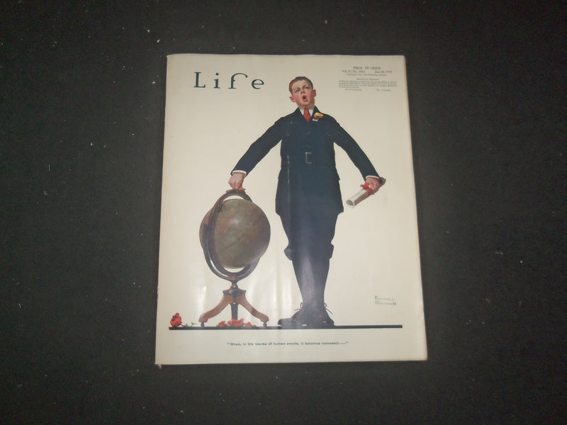 1918 JUNE 27 LIFE MAGAZINE - NORMAN ROCKWELL ILLUSTRATED COVER - L 767L