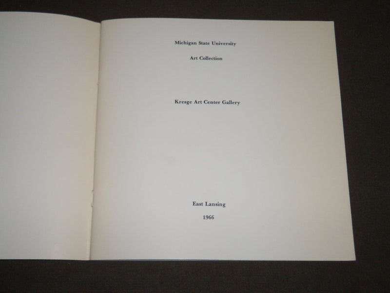 1966 MICHIGAN STATE UNIVERSITY ART COLLECTION SOFTCOVER BOOK - KD 4989
