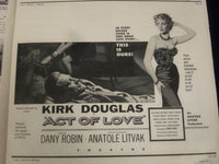 1953 ACT OF LOVE MOVIE PRESS BOOK STARRING KIRK DOUGLAS & DANY ROBIN - P 5